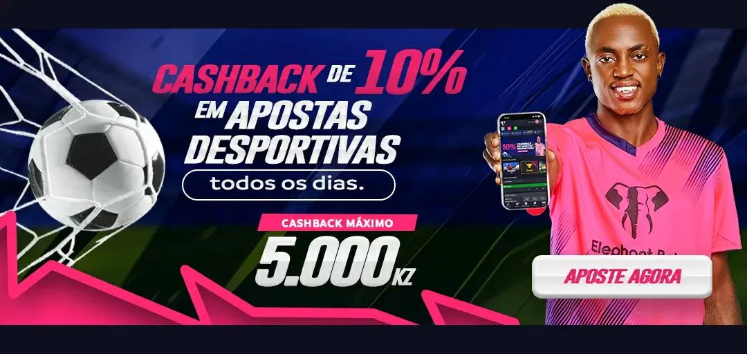 Cashback de 10% em apostas desportivas
